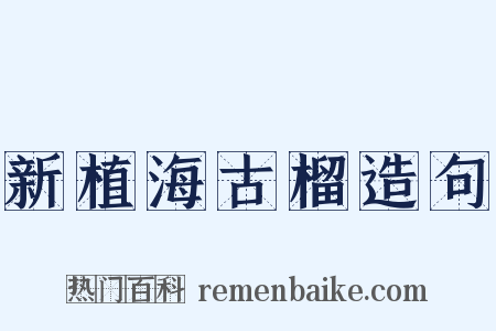新植海古榴造句是什么意思的图片